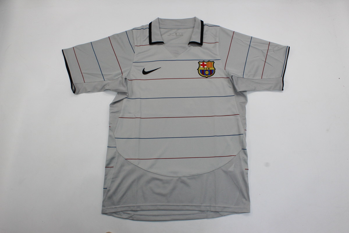 AAA Quality Barcelona 03/04 Away Grey Soccer Jersey